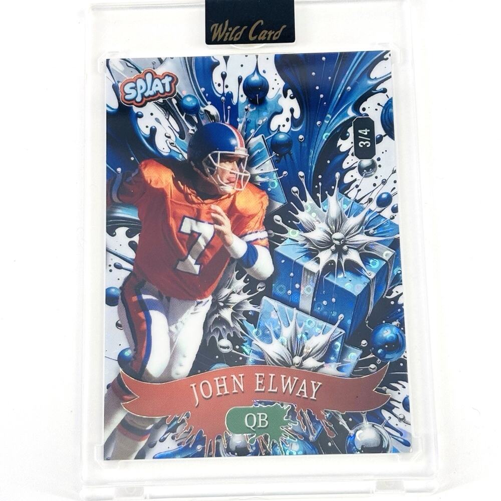 John Elway Splat Wild Card 3/4 NFL Football Denver Broncos QB Legend SCFWRd1-JE